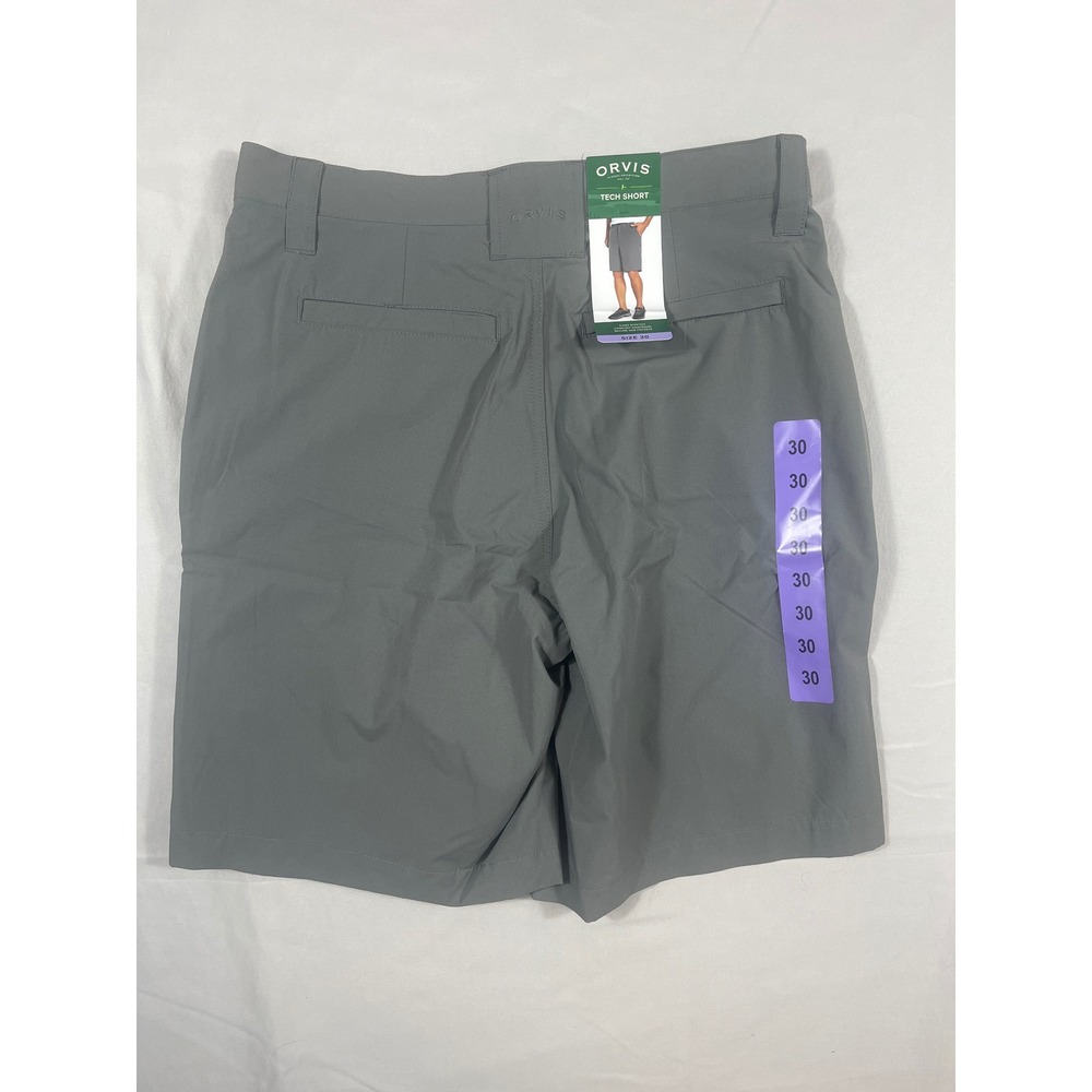Orvis Mens Tech Shorts Gray Outdoor Hiking Fishing Stretch Size 30 NEW - Picture 3 of 3